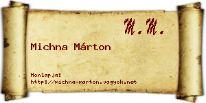 Michna Márton névjegykártya